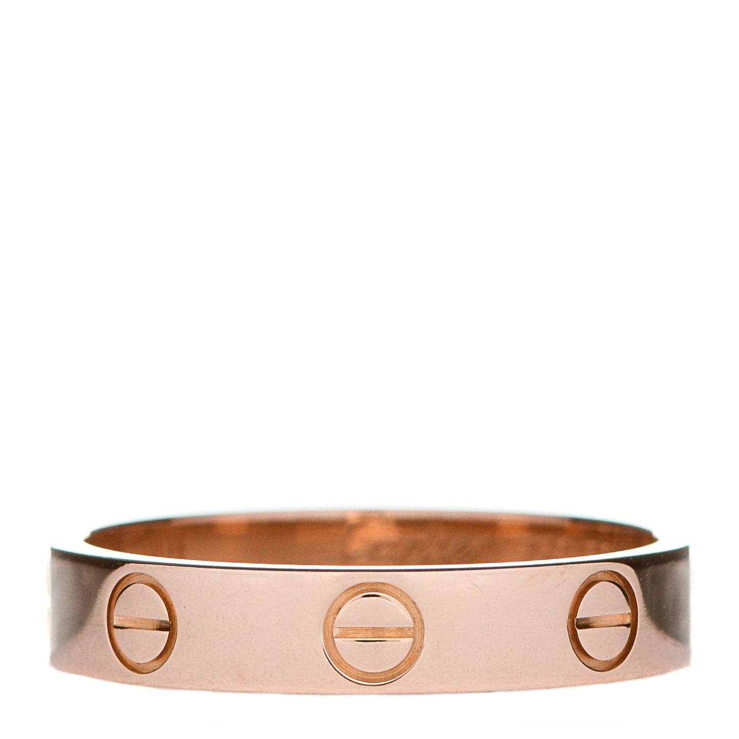 18K Pink Gold 3.5mm LOVE Wedding Band Ring 52 6