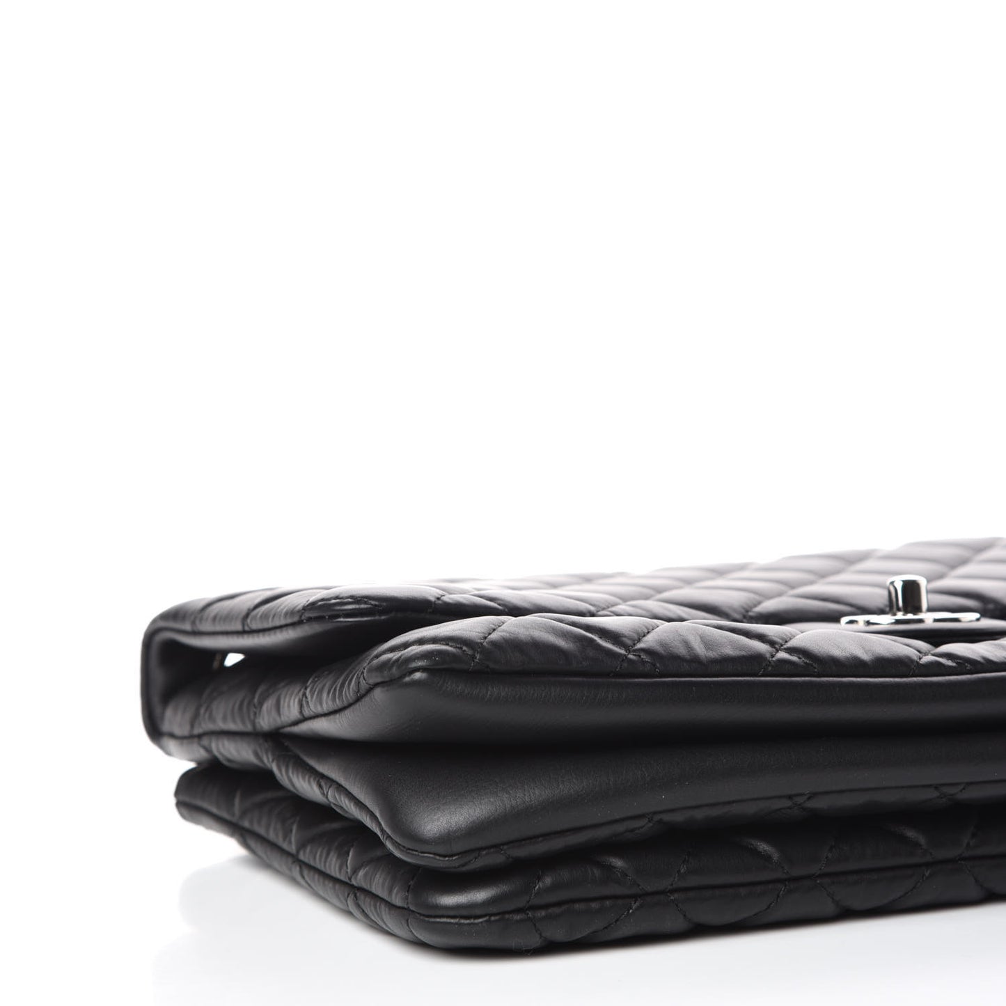 Calfskin Quilted Tender Touch Flap Bag Black