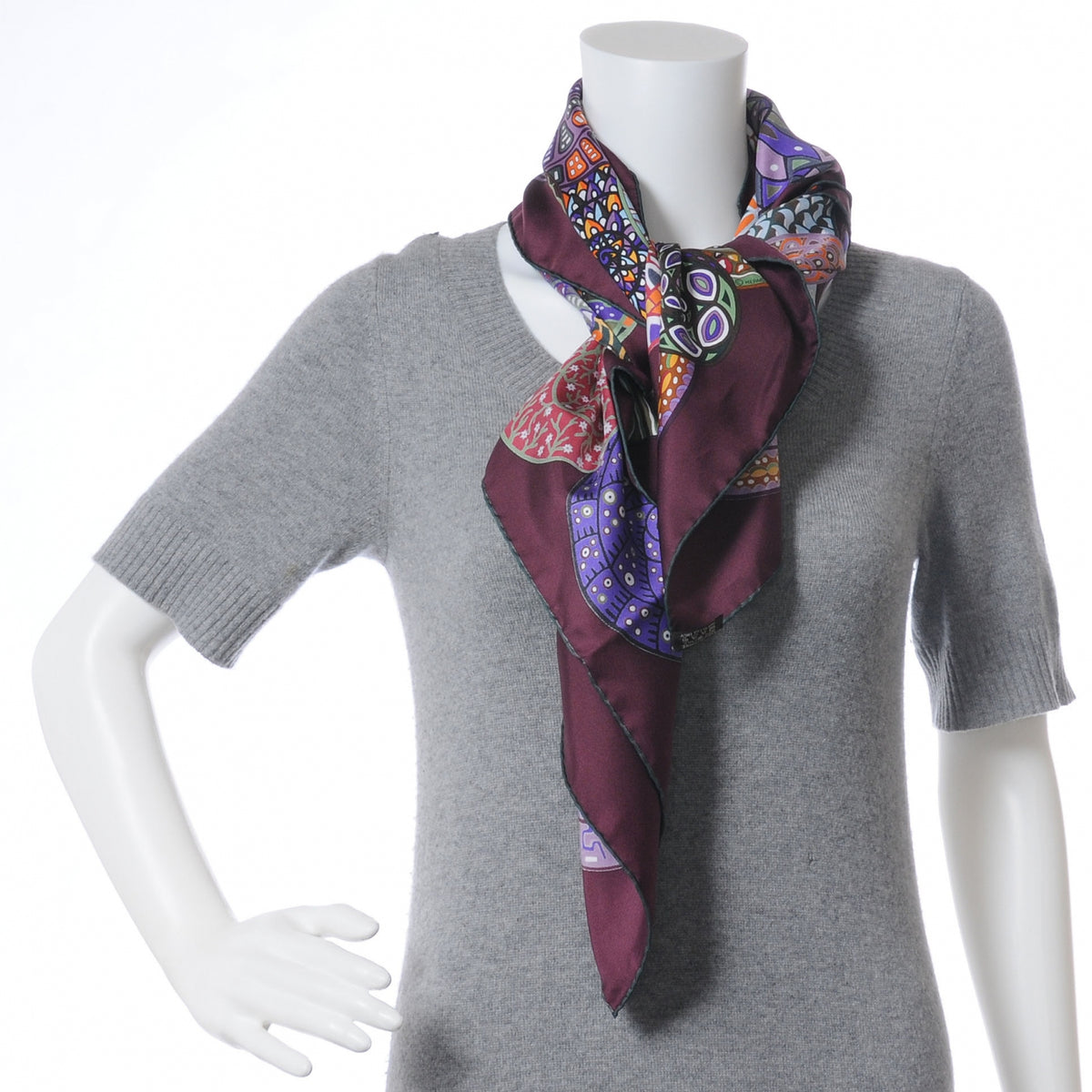 Silk Reve D Escargot Scarf 90