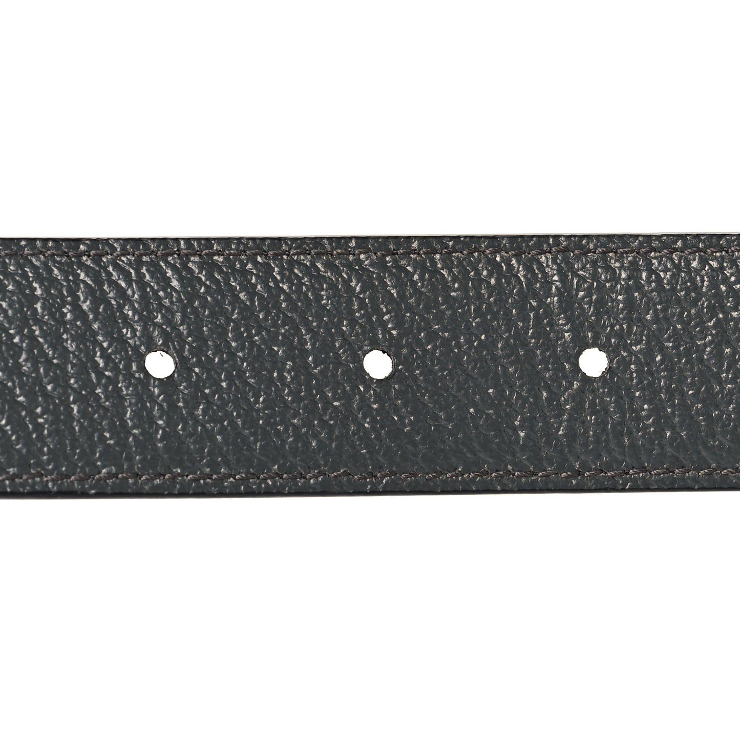 Textured Dollar Calfskin Squared Interlocking G 30mm Reversible Belt 85 34 Black