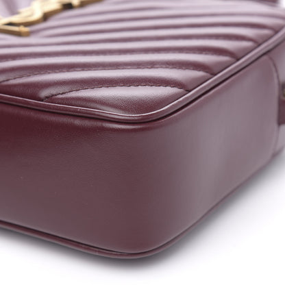 Saint Laurent Calfskin Matelasse Monogram Lou Camera Bag Dark Legion Red 8 of 9