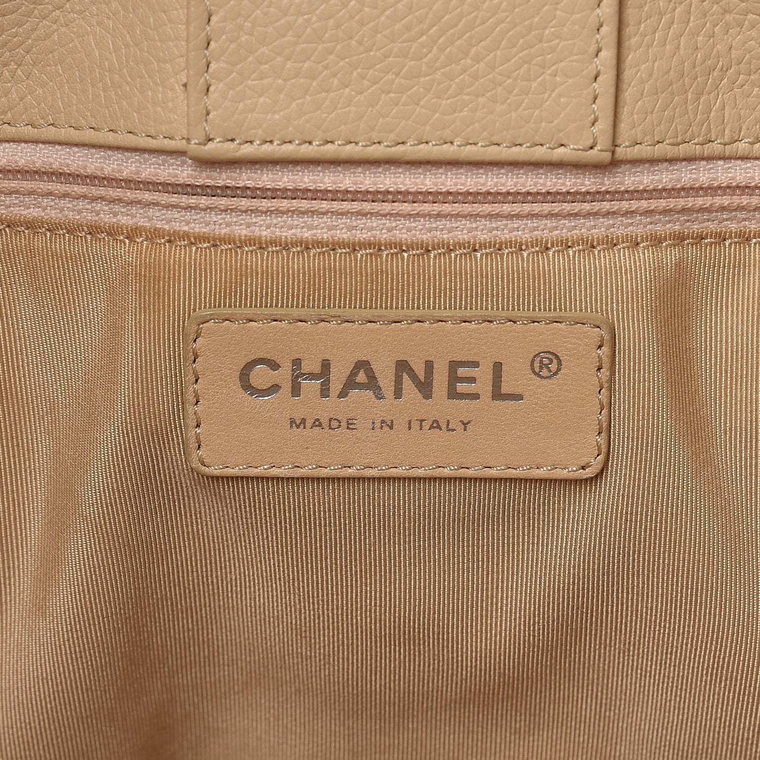 Chanel Calfskin Cerf Executive Shopper Tote Light Beige 6 of 16