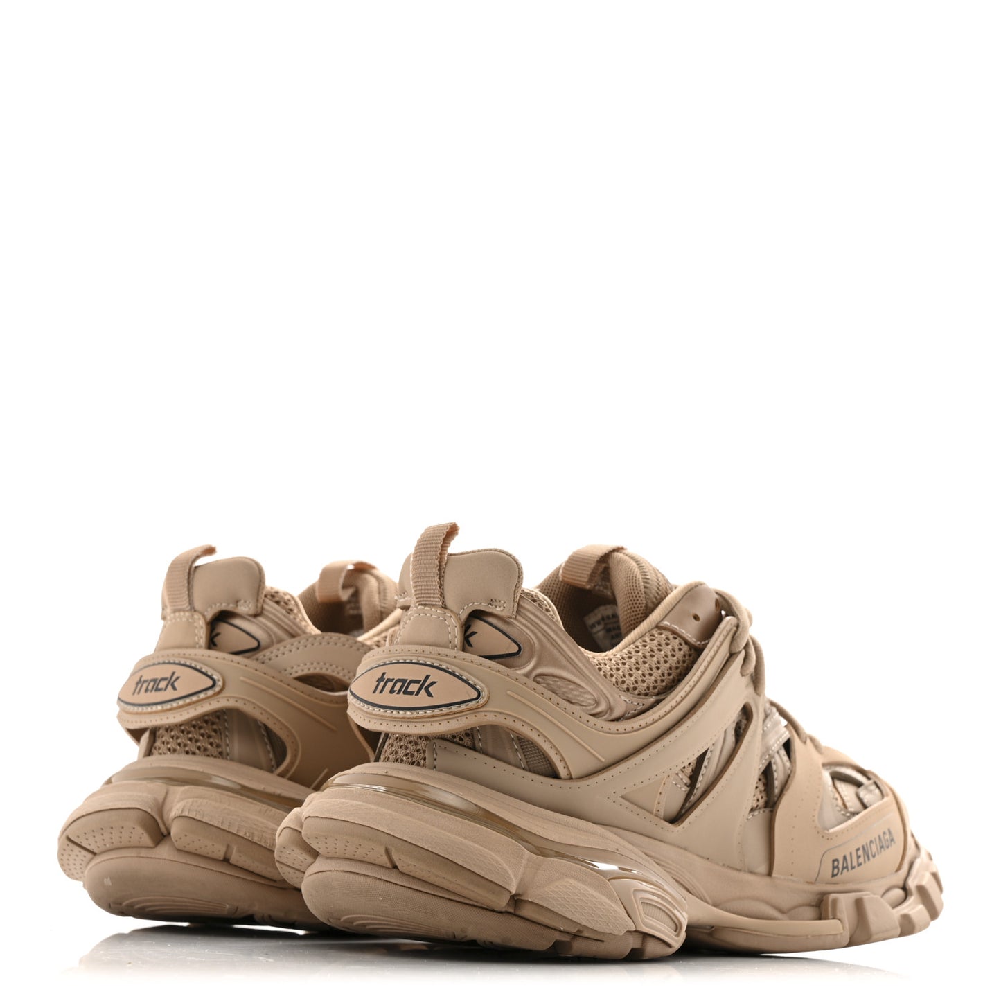 Mesh Nylon Womens Track Sneakers 38 Beige