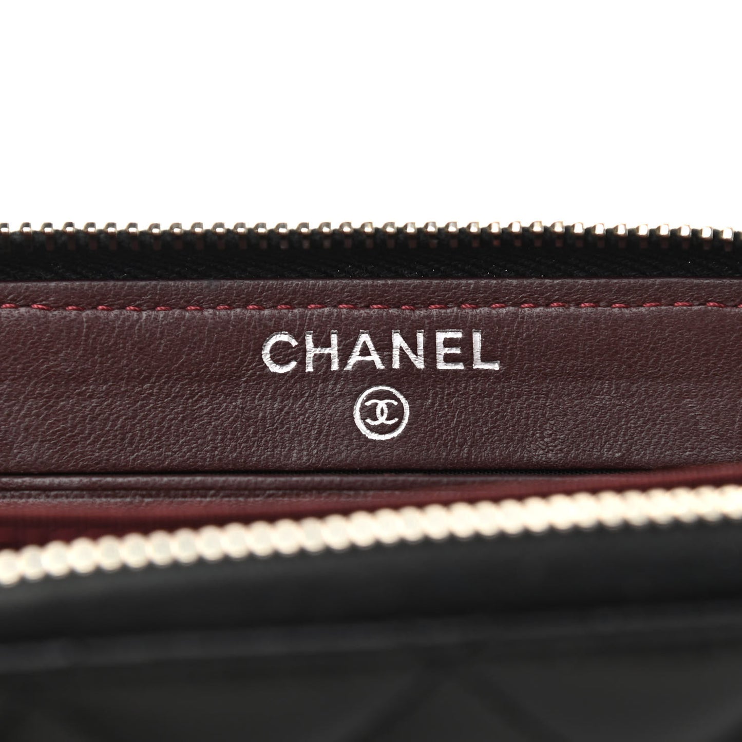 Lambskin Quilted Small Gusset Zip Around Wallet