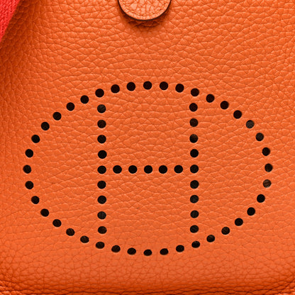 Hermes Taurillon Clemence Amazone Evelyne TPM Orange Peony 8 of 11