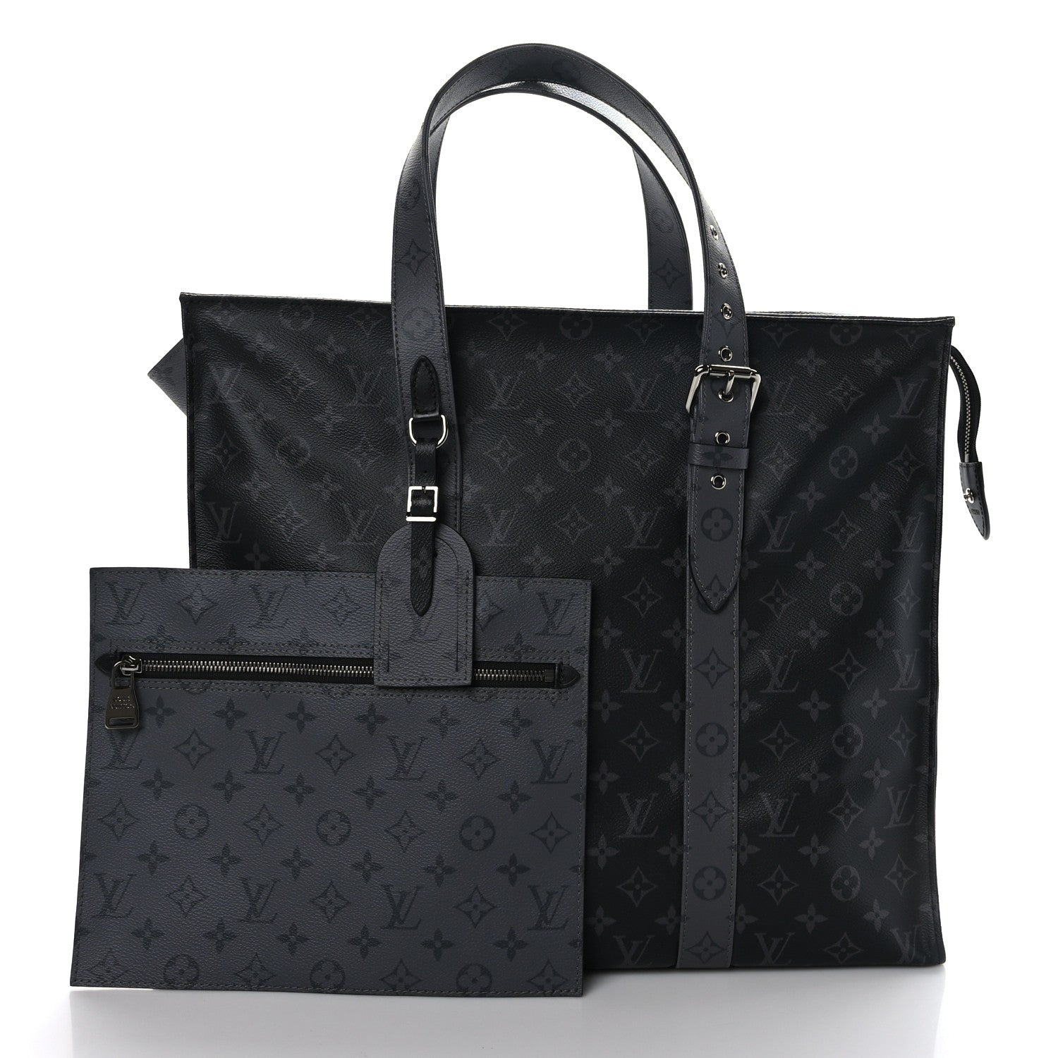 Louis Vuitton Monogram Eclipse Cabas Zippe GM Black 3 of 10