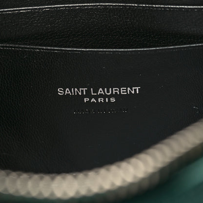 Saint Laurent Grain De Poudre Matelasse Monogram Mini Lou Camera Bag Green Field 6 of 11