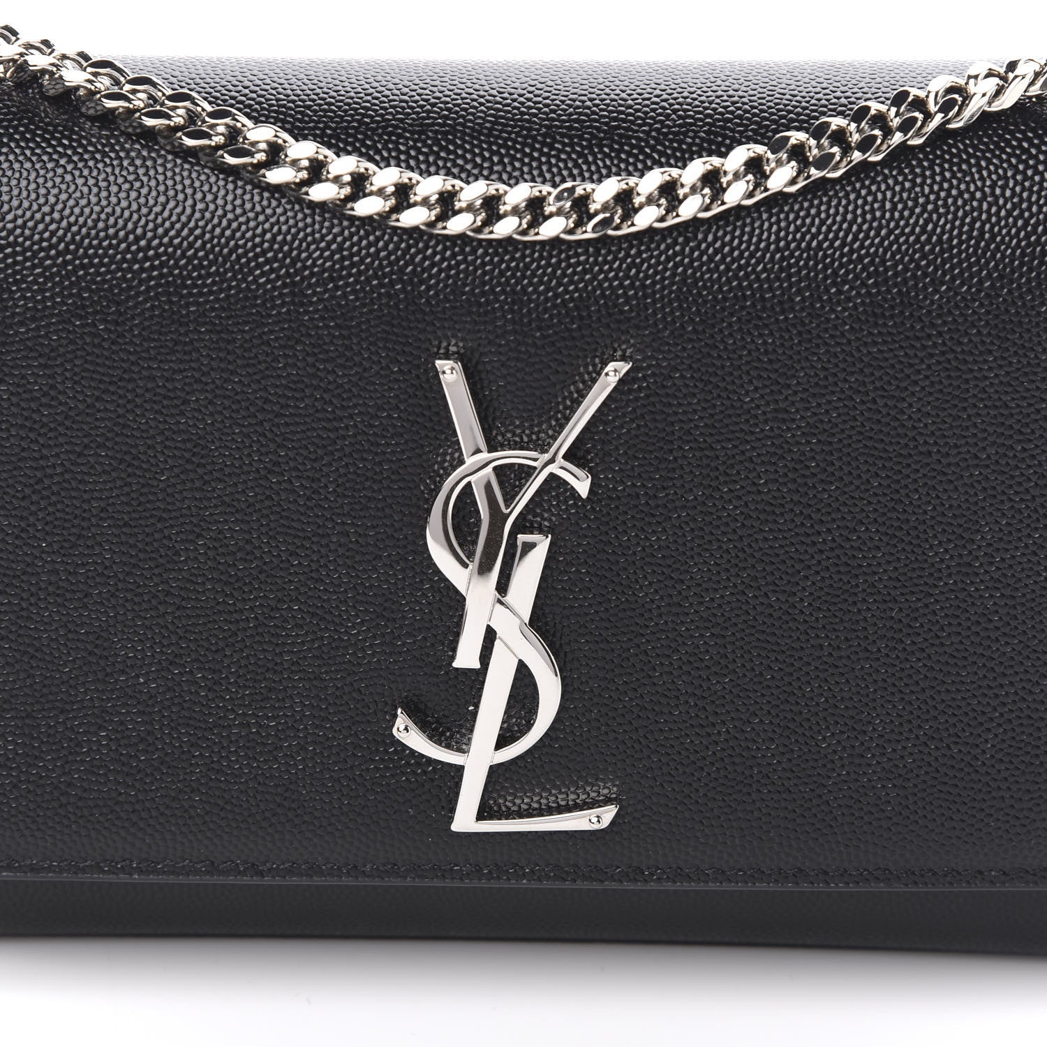 Saint Laurent Grain De Poudre Small Monogram Kate Satchel Black 9 of 9