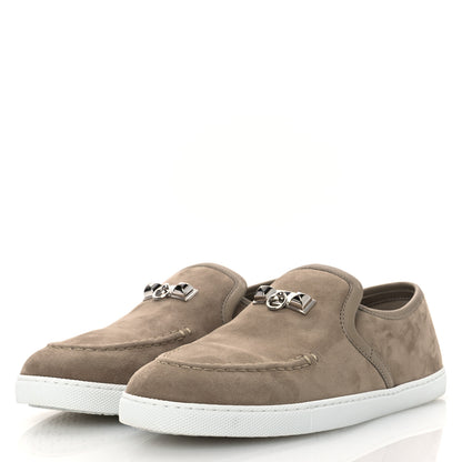 Hermes Suede Goatskin Nappa Jour Loafers 36 Beige 4 of 11