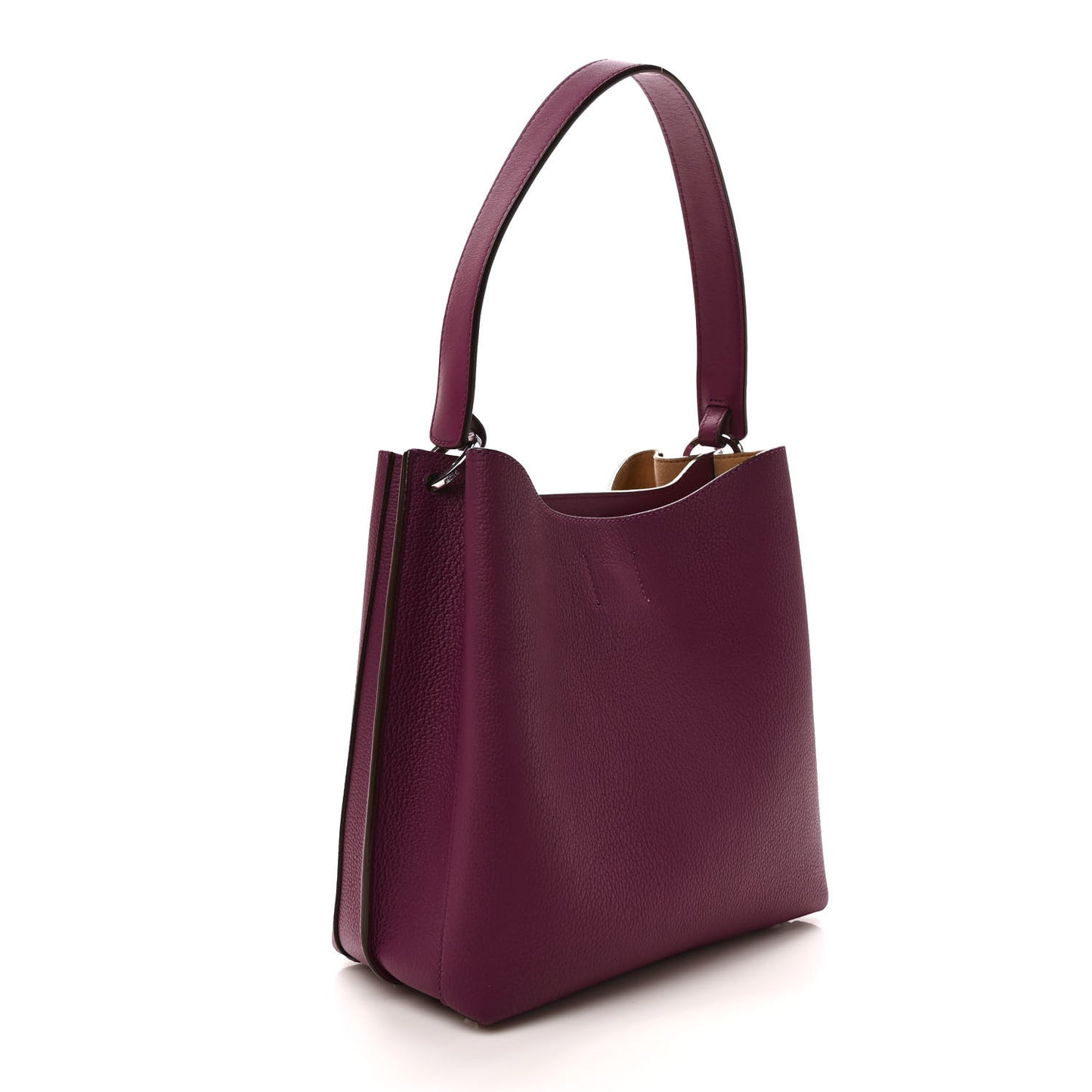Grained Calfskin Medium Milla Hobo Purple