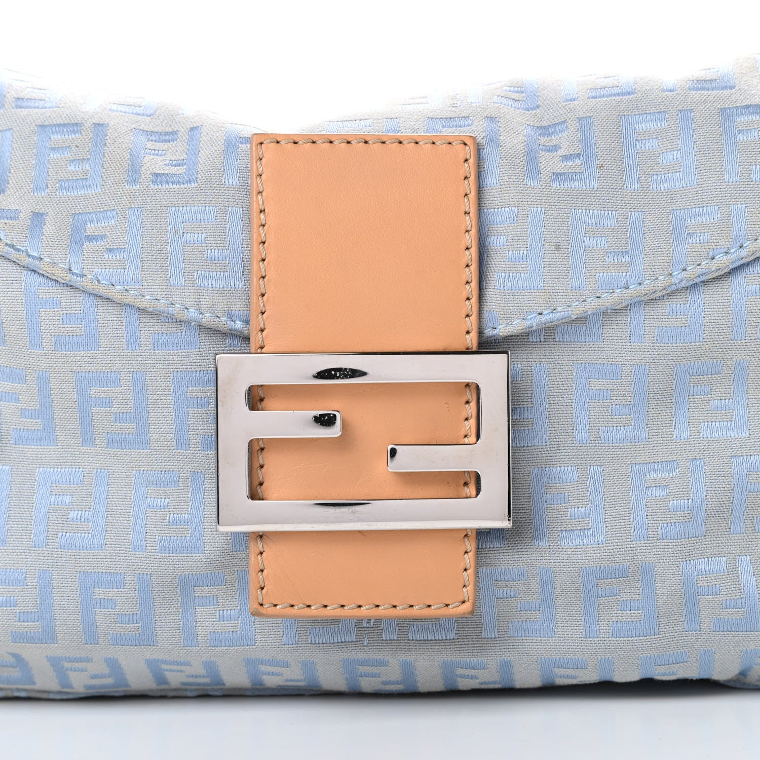Fendi Zucchino Baguette Blue 8 of 13