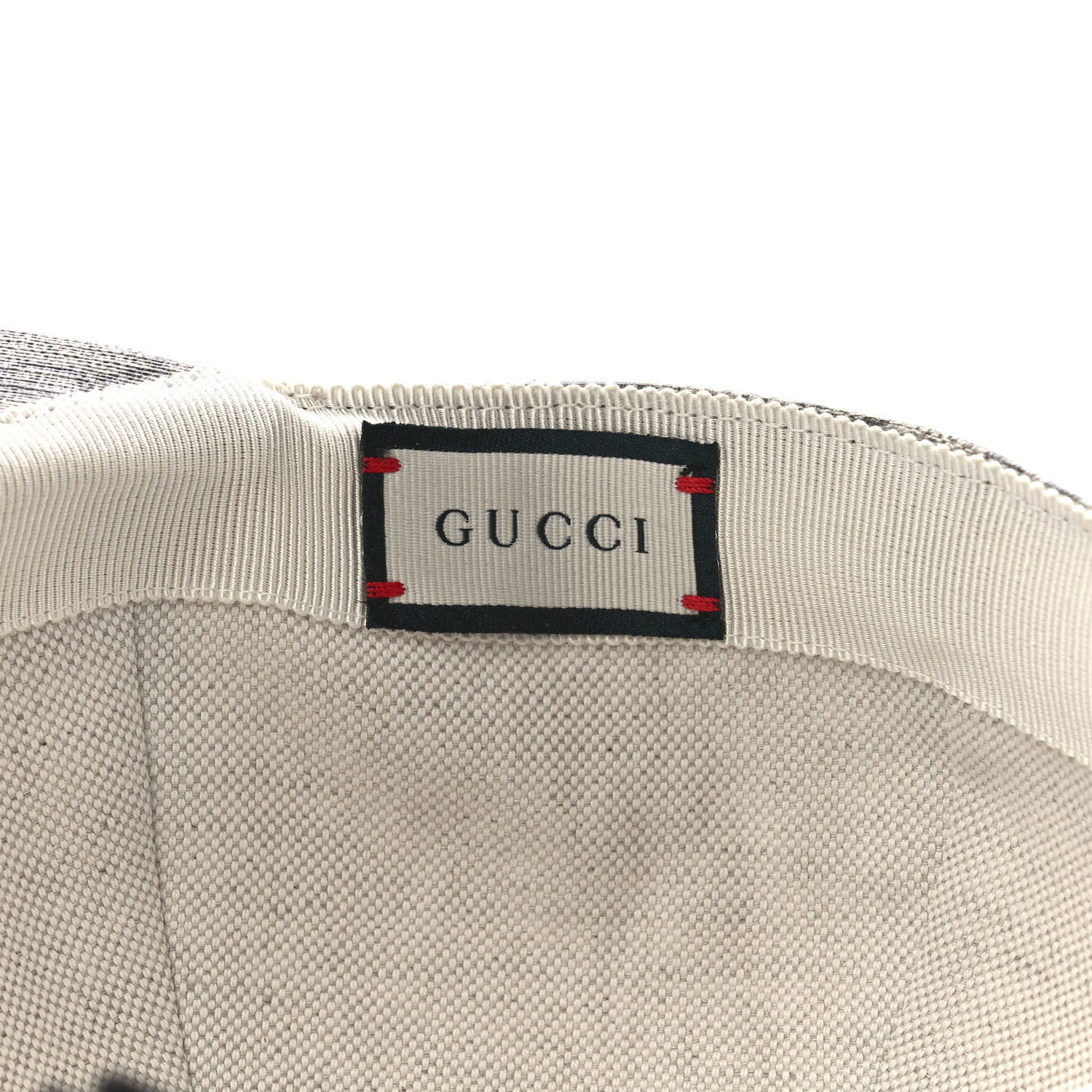 Gucci GG Supreme Monogram Apple Print Baseball Hat M Beige Red 8 of 9
