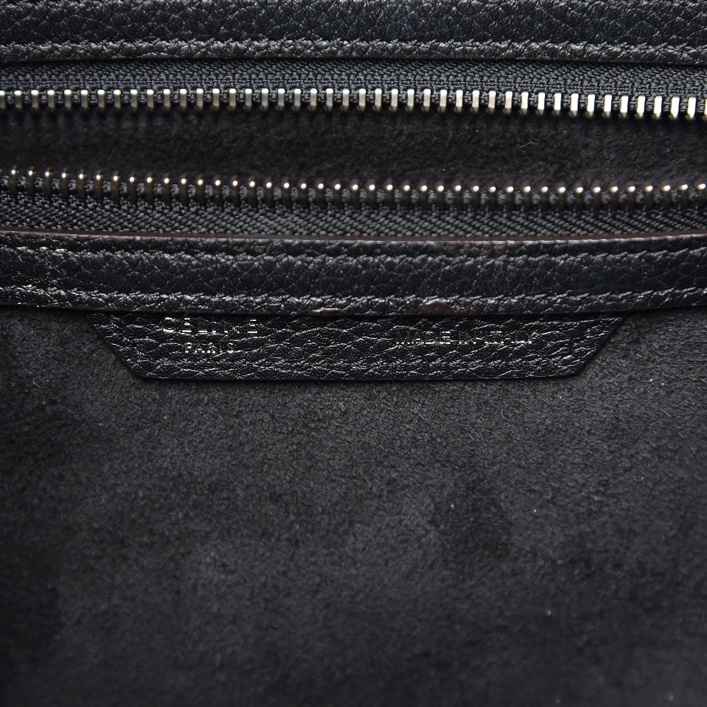 Drummed Calfskin Mini Luggage Black