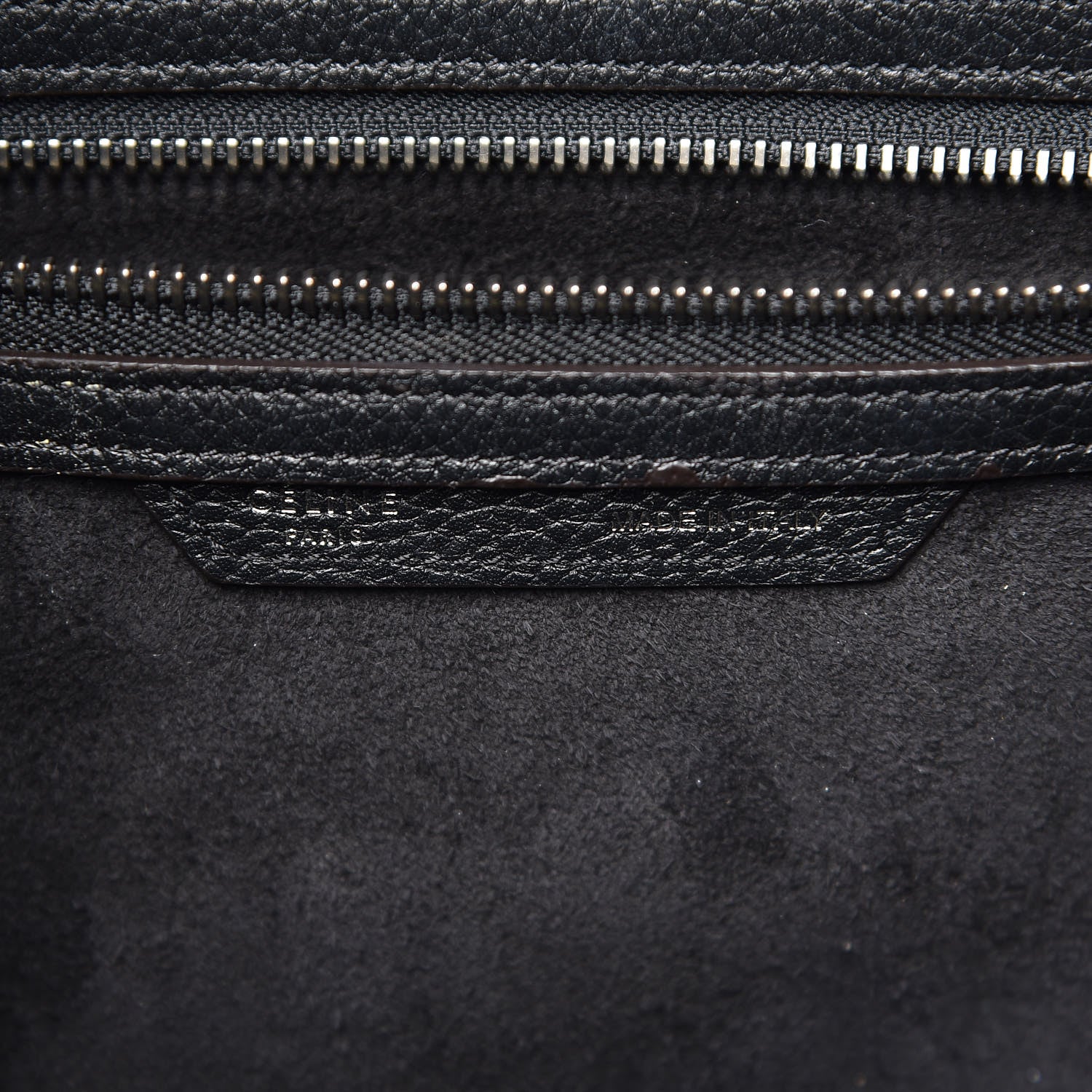 Celine Drummed Calfskin Mini Luggage Black 6 of 19