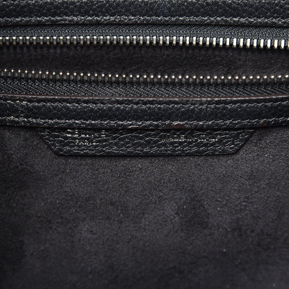 Celine Drummed Calfskin Mini Luggage Black 6 of 19