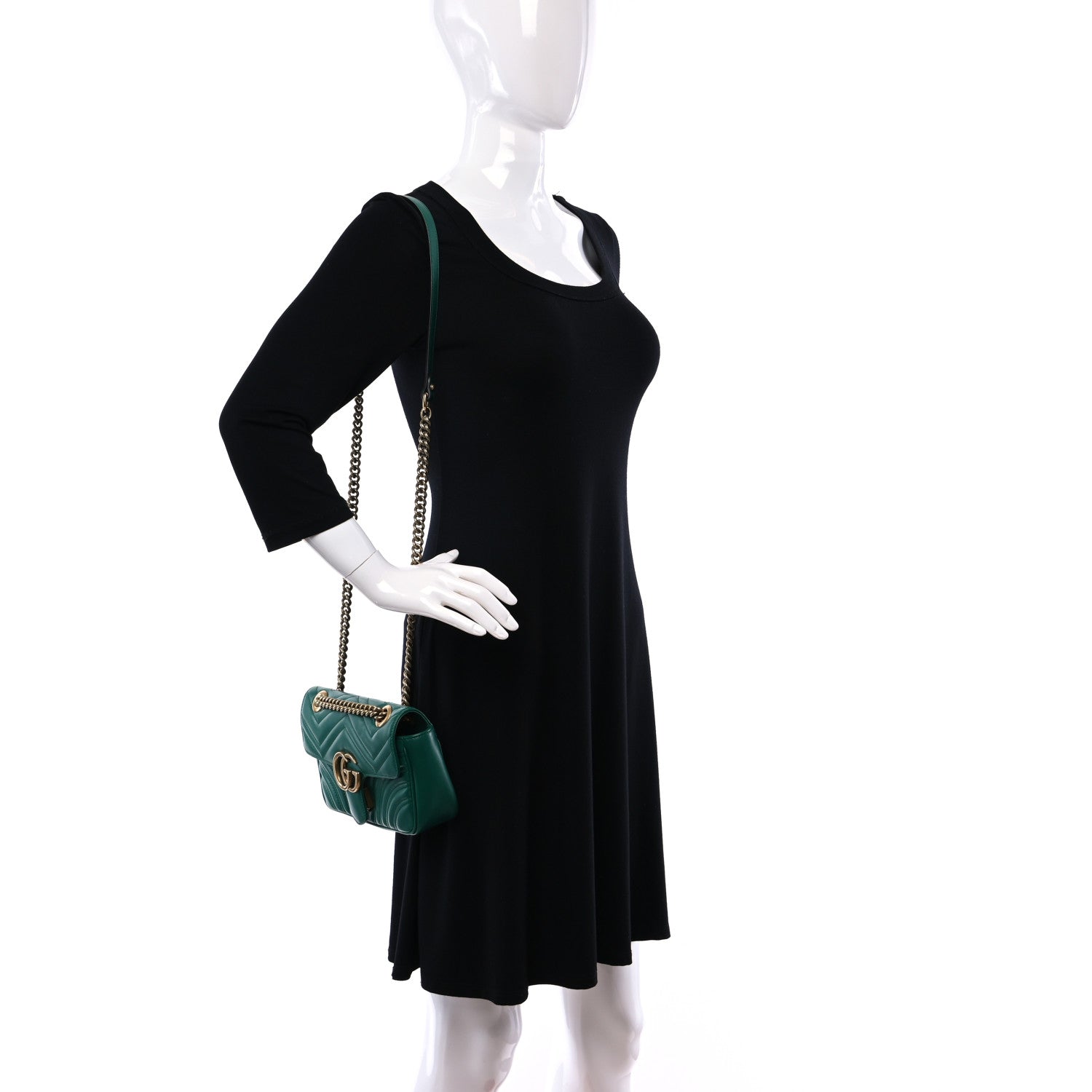 Gucci Calfskin Matelasse Mini GG Marmont Shoulder Bag Emerald Green 1259355 FASHIONPHILE Gucci Calfskin Matelasse Mini GG Marmont Shoulder Bag Emerald Green 1259355 FASHIONPHILE