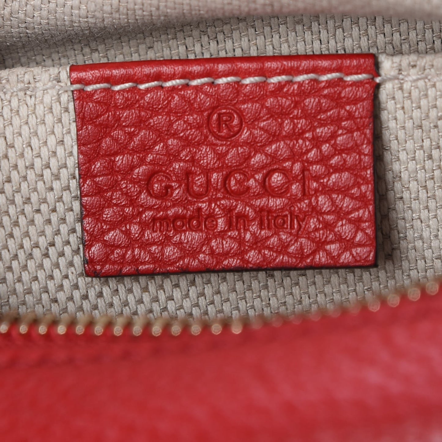 Pebbled Calfskin Small Soho Disco Bag Tabasco Red