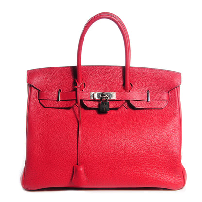 Hermes Buffle Skipper Birkin 35 Rouge Vif 1 of 28