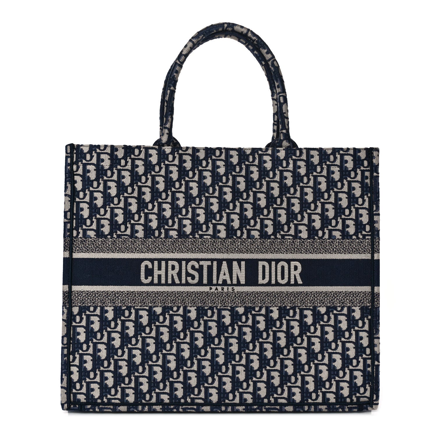 Christian Dior Oblique Large Book Tote Blue Multicolor 1 of 9