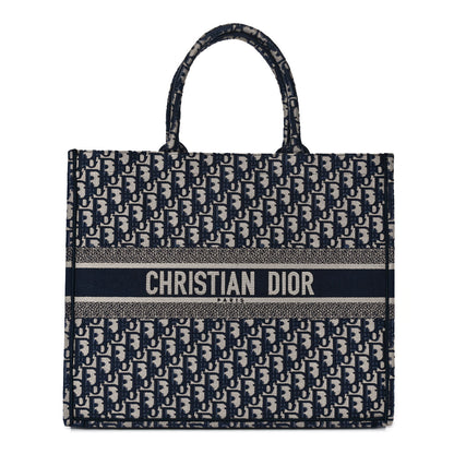 Christian Dior Oblique Large Book Tote Blue Multicolor 1 of 9