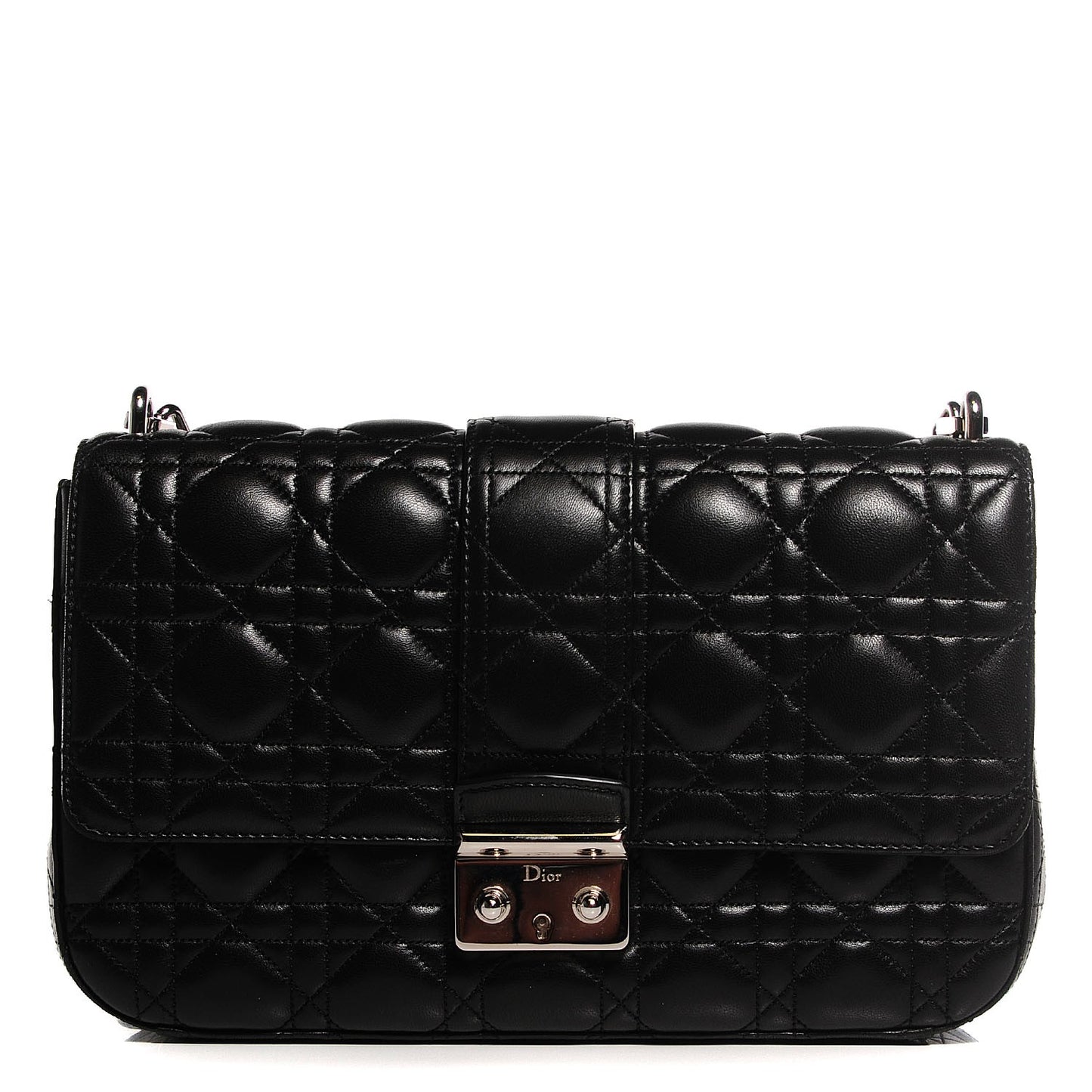 Lambskin Cannage Medium Miss Dior Flap Black