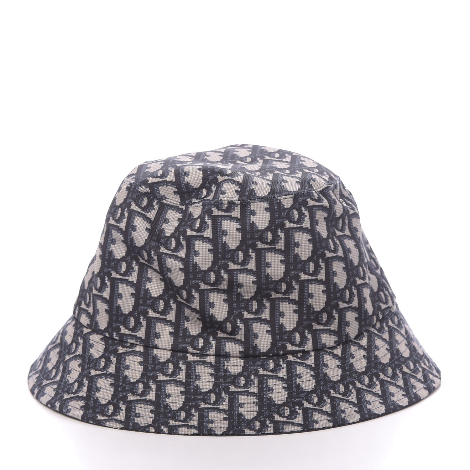 Christian Dior Oblique Reversible Teddy-D Brim Bucket Hat 58 Blue 3 of 8