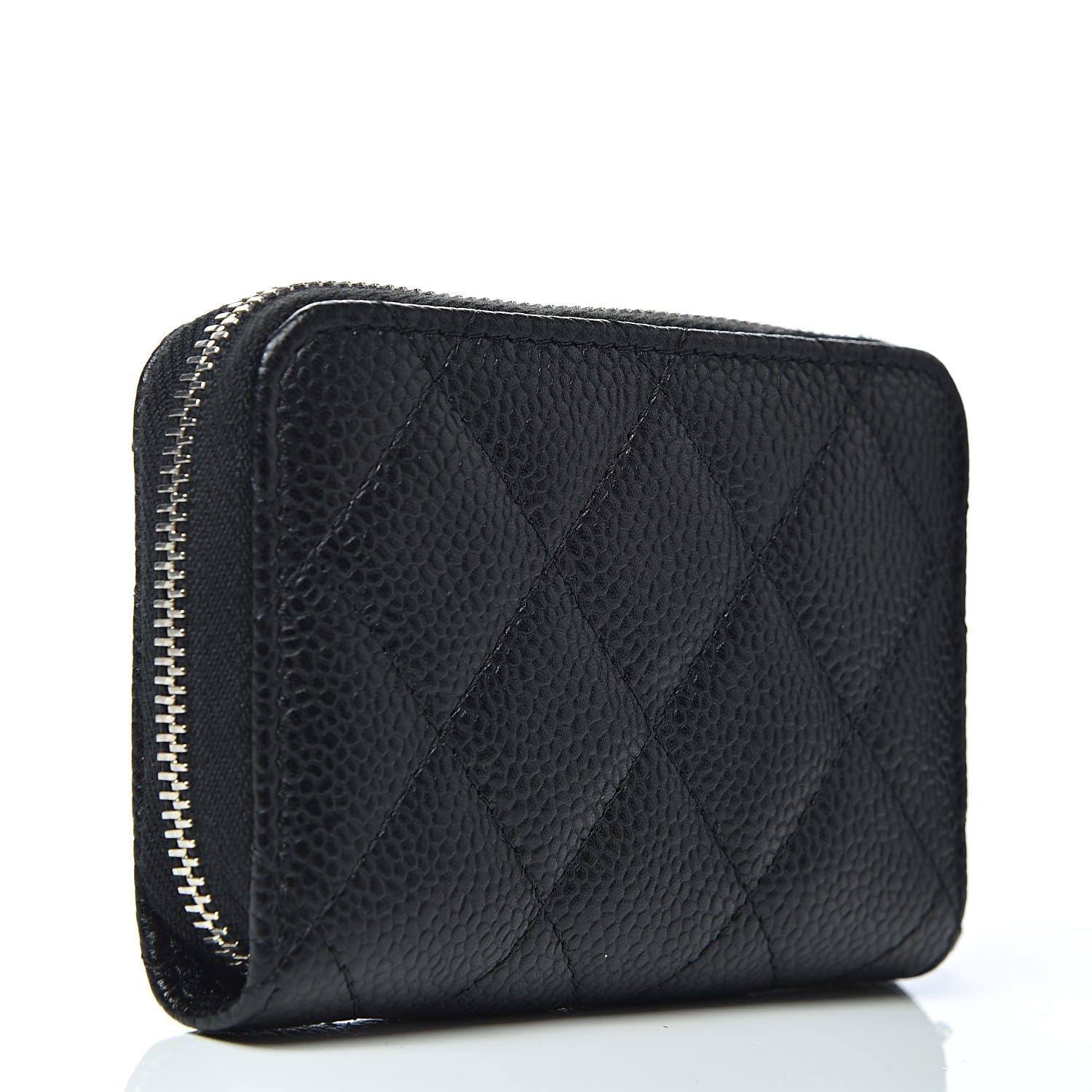 Chanel Caviar Quilted Zip Coin Purse Black 4 of 8