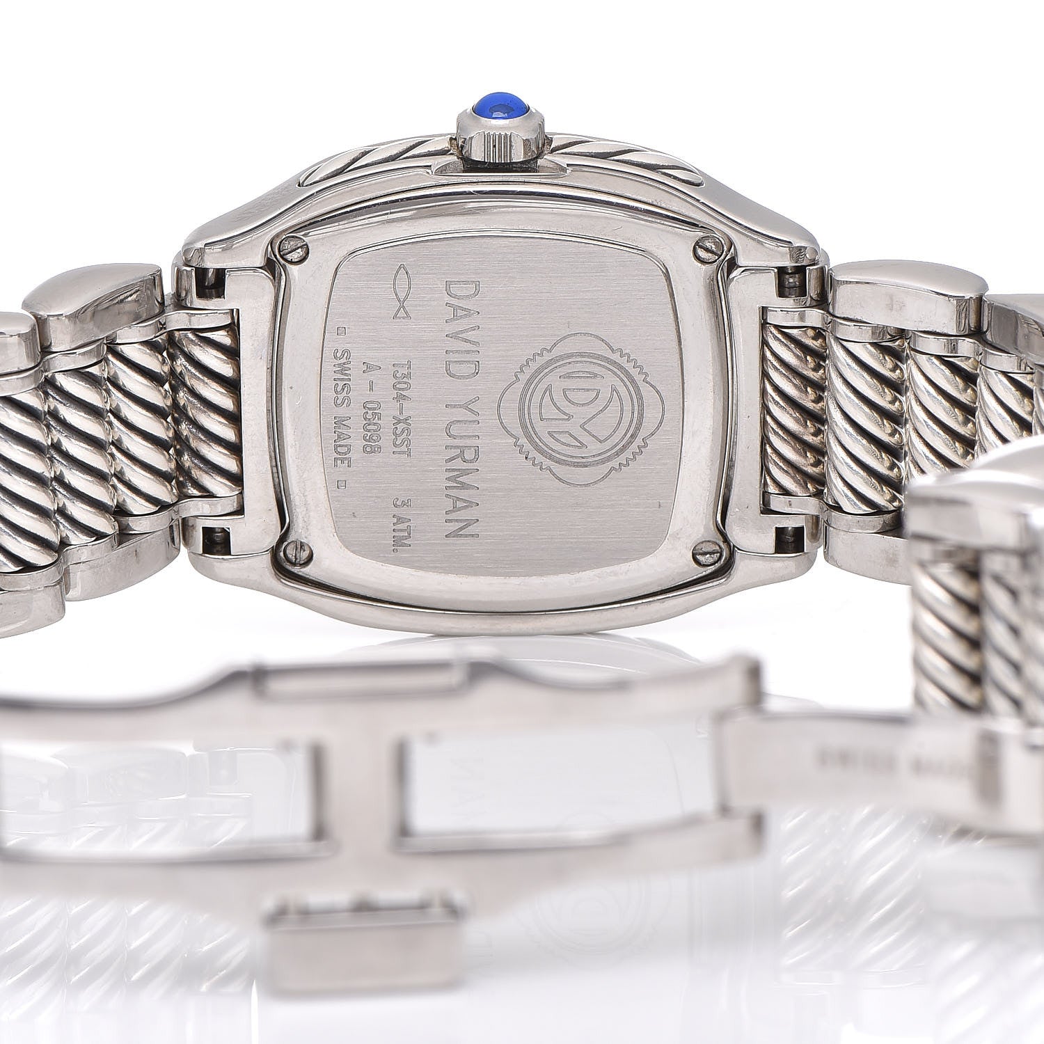 David Yurman Stainless Steel Diamond Bezel Mother of Pearl 25mm Thoroughbred Quartz Watch 5 of 6