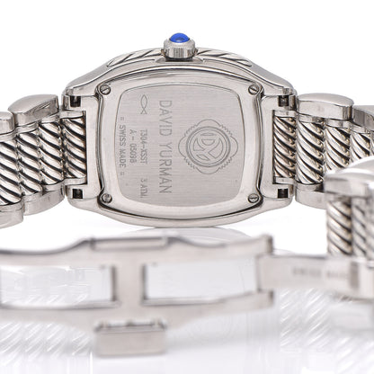 David Yurman Stainless Steel Diamond Bezel Mother of Pearl 25mm Thoroughbred Quartz Watch 5 of 6