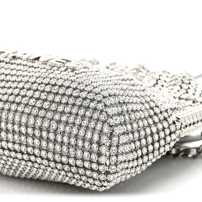 Chanel Crystal Embellished Metallic Lambskin Mini Chanel 22 Silver 10 of 11