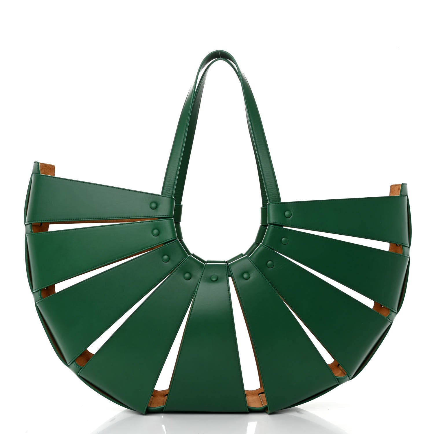 Bottega Veneta French Calfskin Large Shell Bag Racing Green 3 of 13