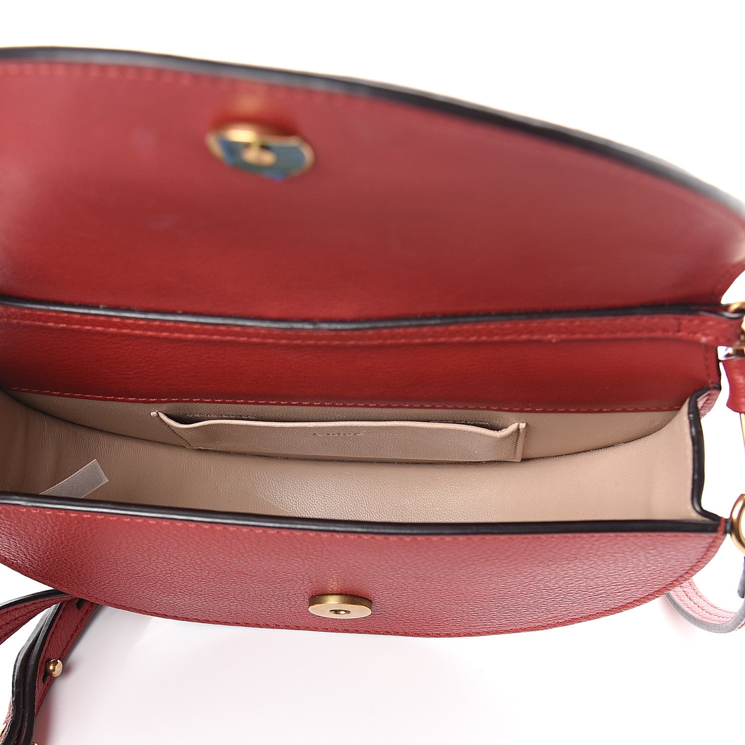Chloe Calfskin Small Nile Bracelet Minaudiere Bag Dahlia Red 4 of 8