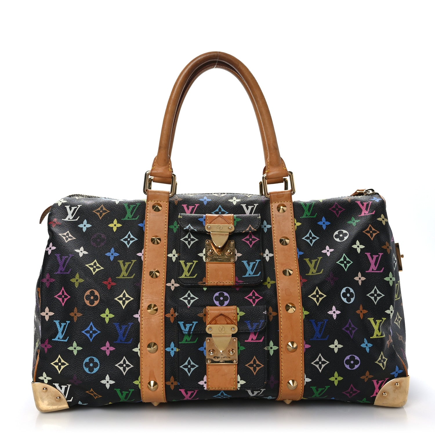 Louis Vuitton Monogram Multicolor Keepall 45 Black 1 of 12