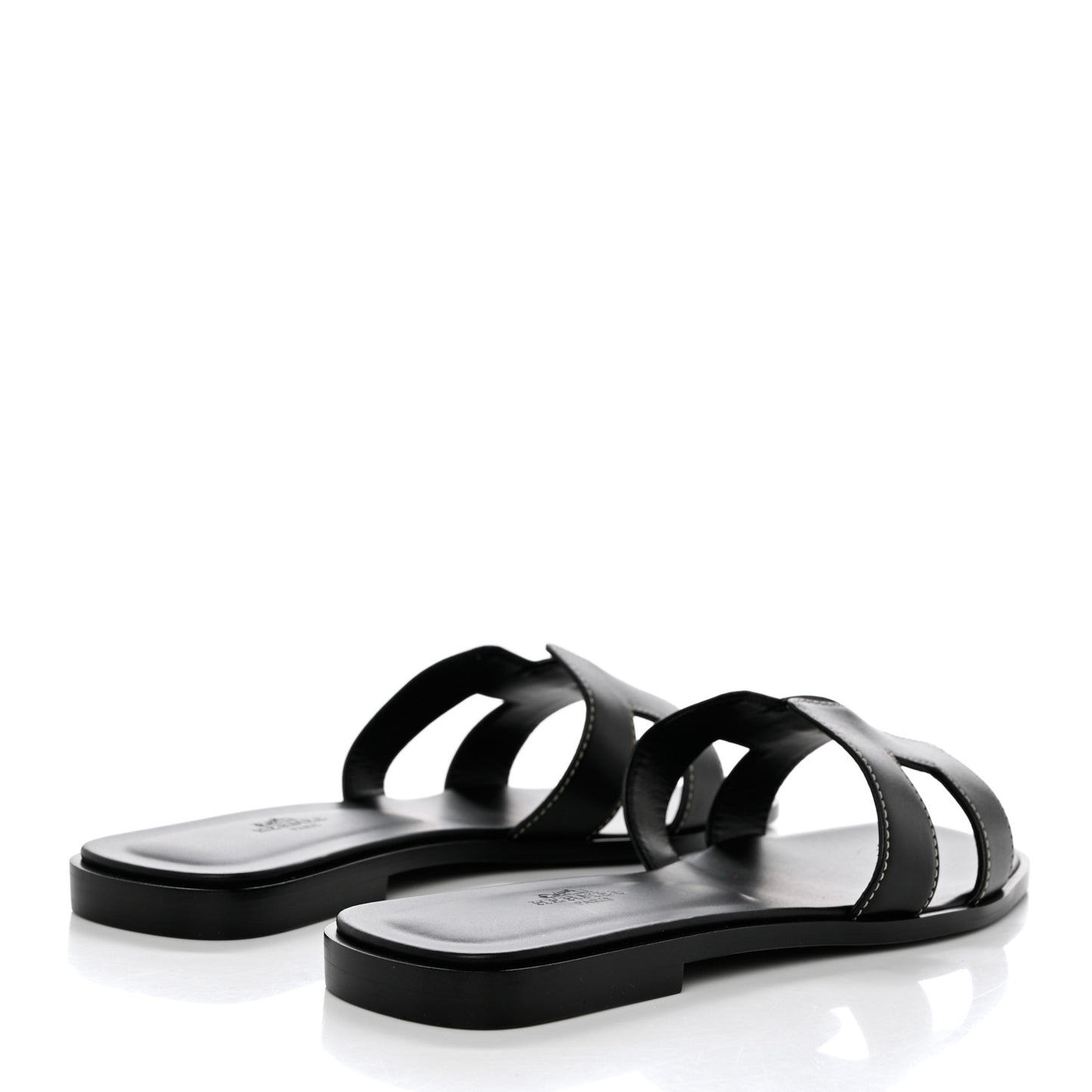 Box Calfskin Oran Sandals 38.5 Black