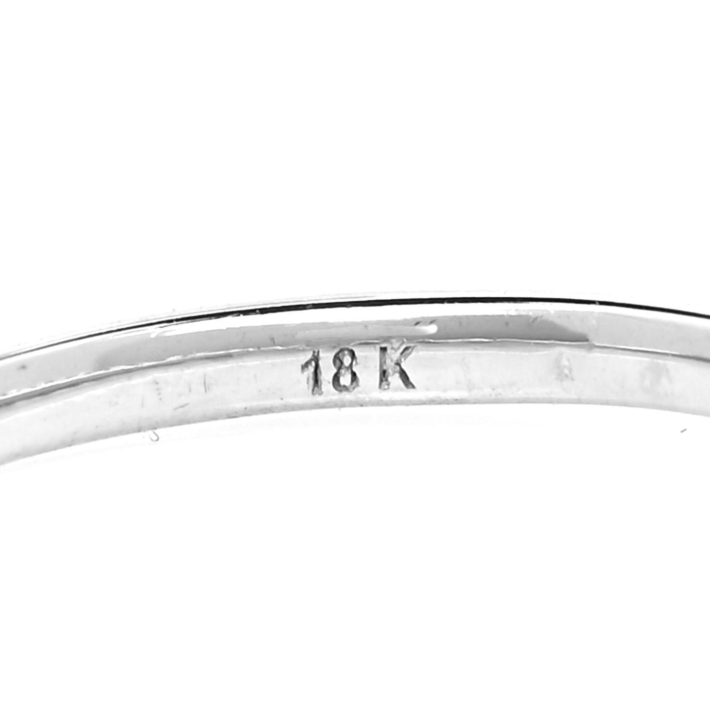 18K White Gold Diamond Classic Stacker Ring 49 4.75