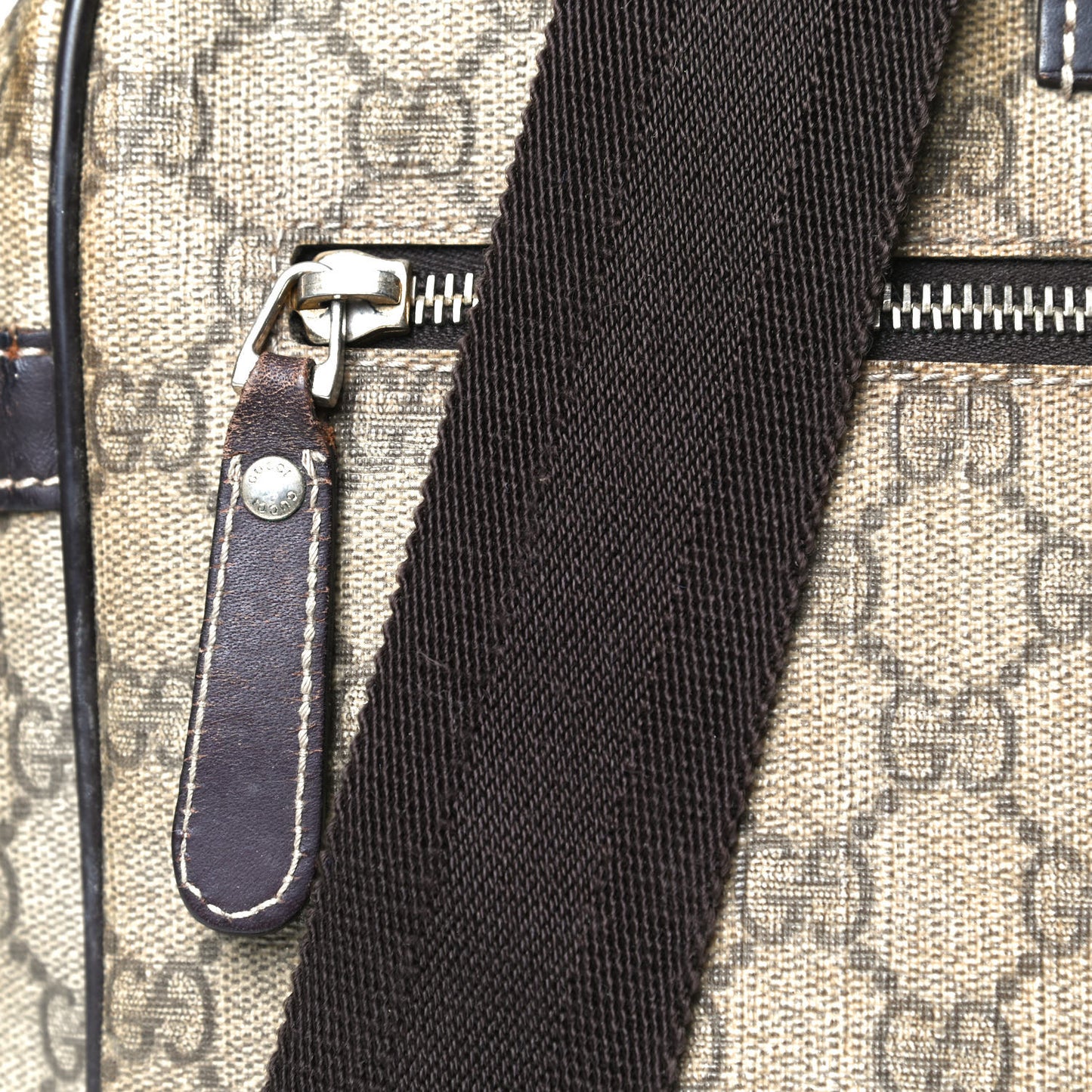 GG Plus Monogram Medium Messenger Bag Dark Brown