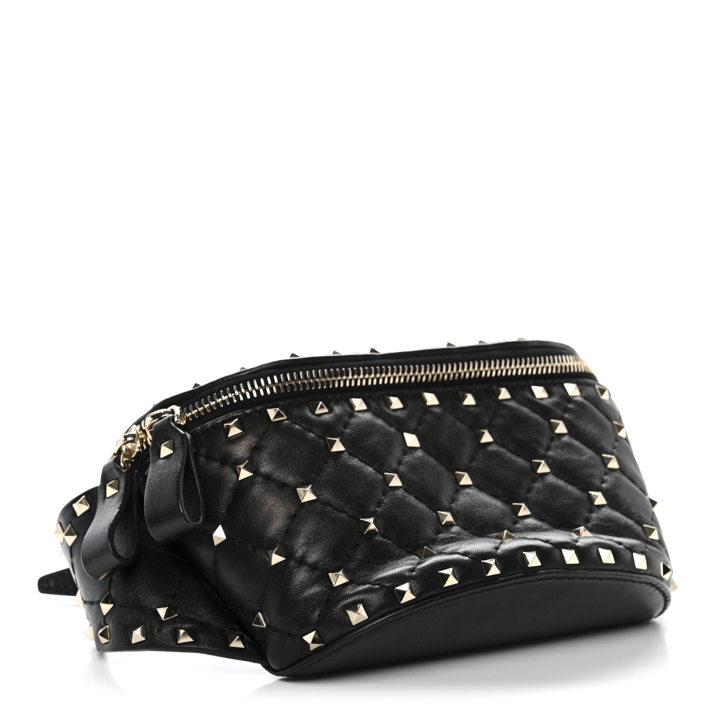 Nappa Rockstud Spike Belt Bag 85 Black