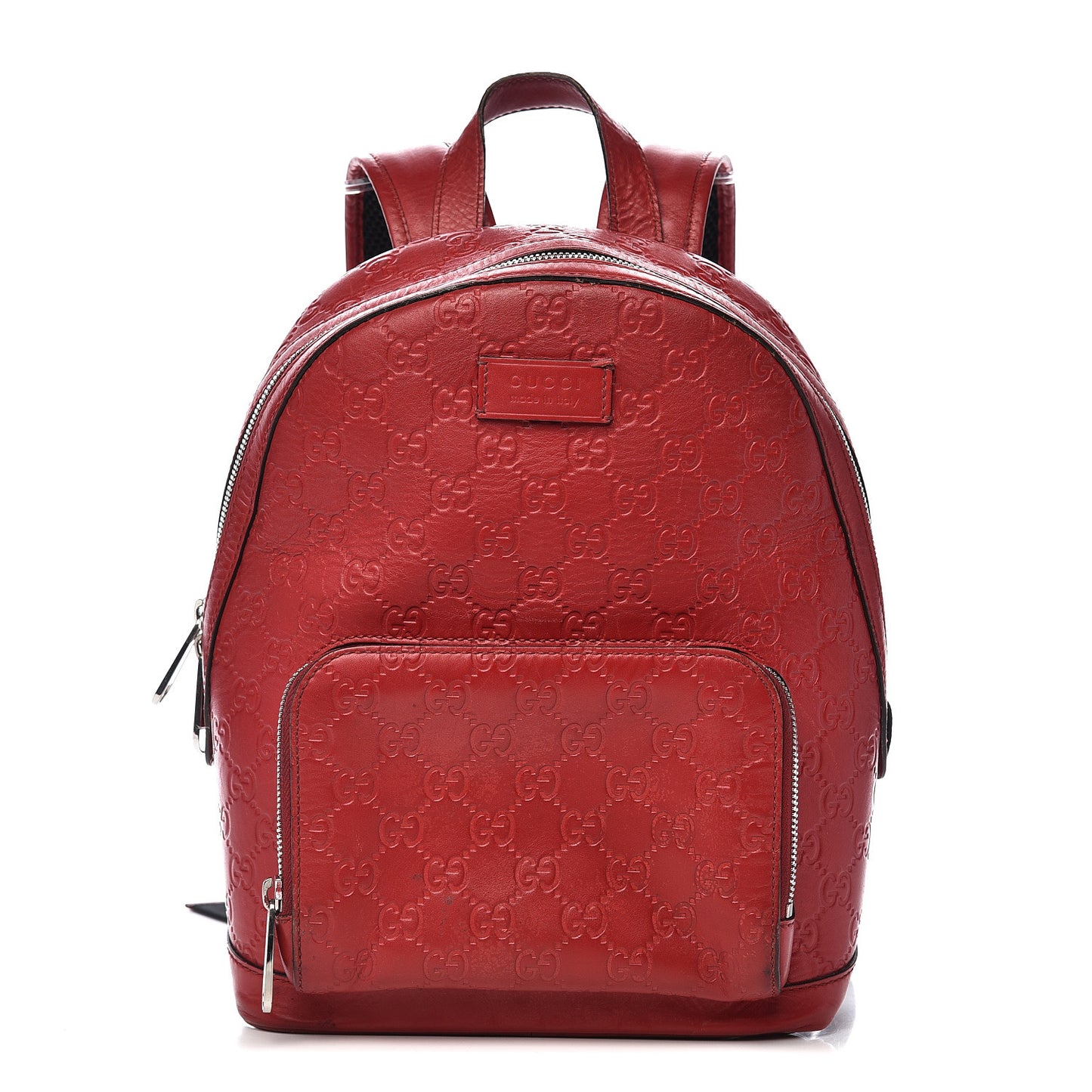 Guccissima Signature Small Day Backpack Hibiscus Red
