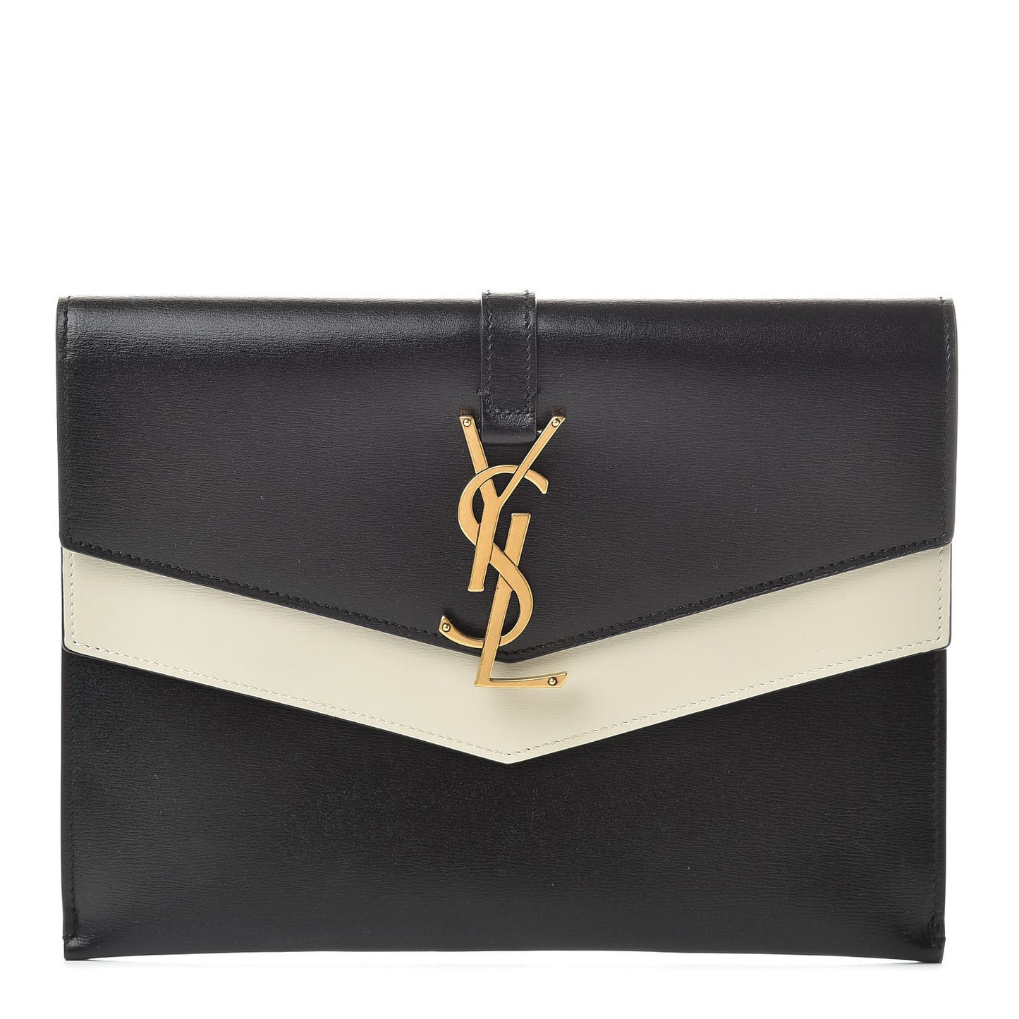 Smooth Calfskin Monogram Sulpice Clutch Black White