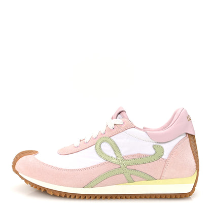 Loewe Nylon Suede Flow Runner Sneakers 38 Bonbon White 1 of 9