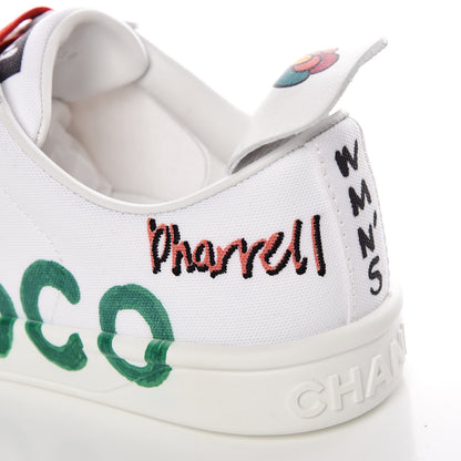 Chanel x Pharrell Williams Canvas Womens Sneakers 38 White 15 of 31