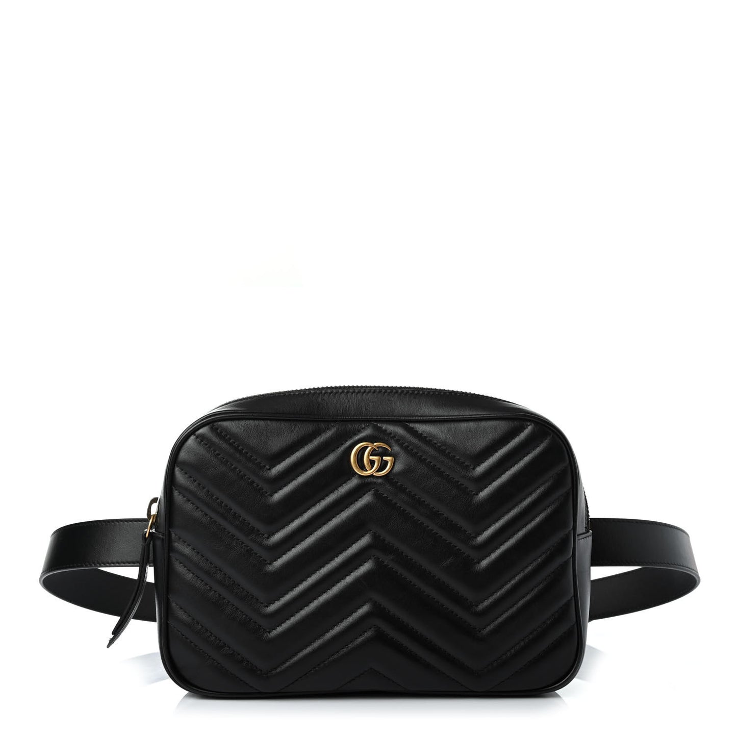 Calfskin Matelasse Mens GG Marmont Belt Bag 110 44 Black