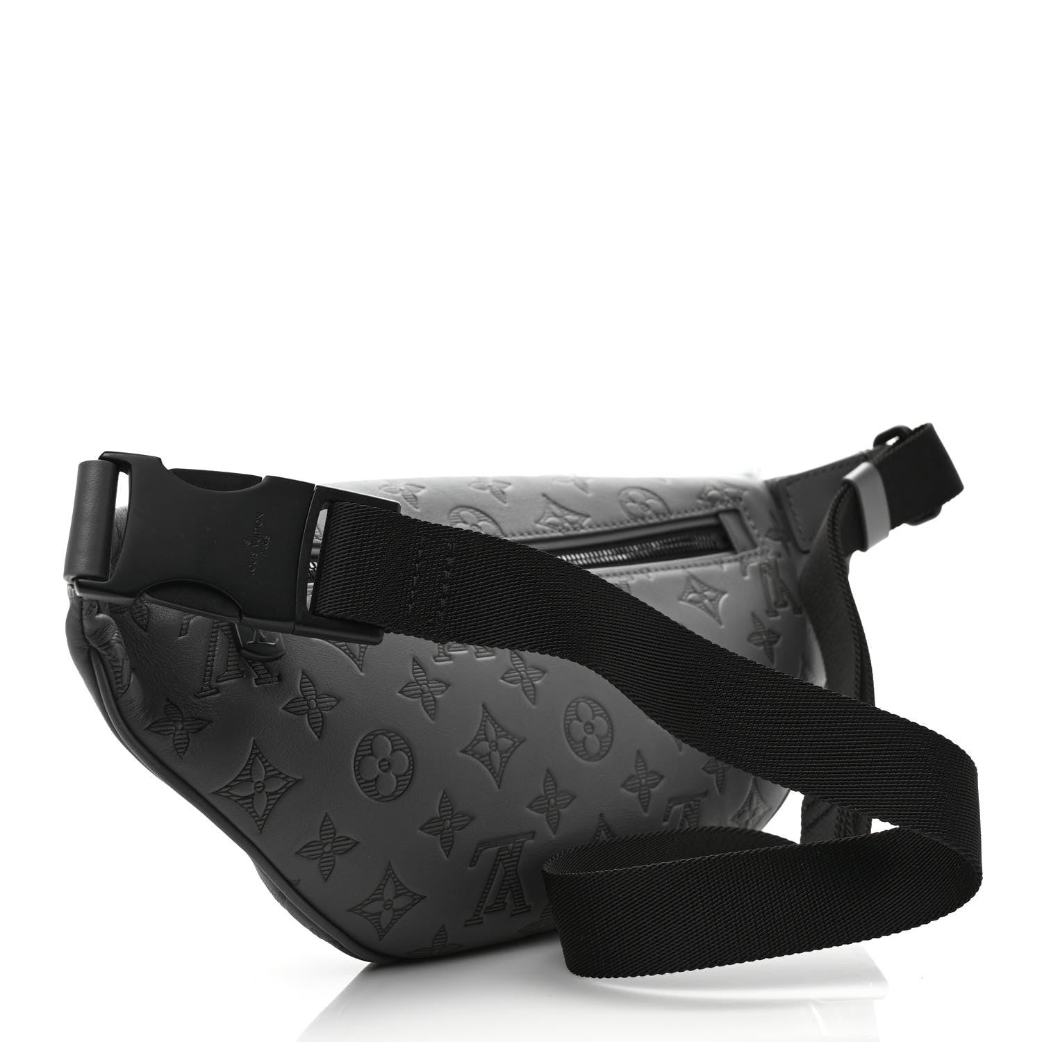 Louis Vuitton Calfskin Monogram Shadow Discovery Bumbag PM Gray 3 of 8