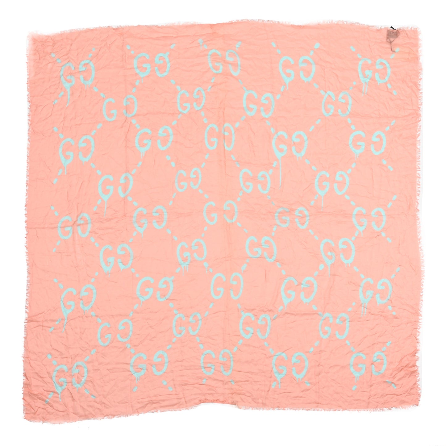 Modal Silk GG Writers Fringe Shawl Old Rose Sky Blue