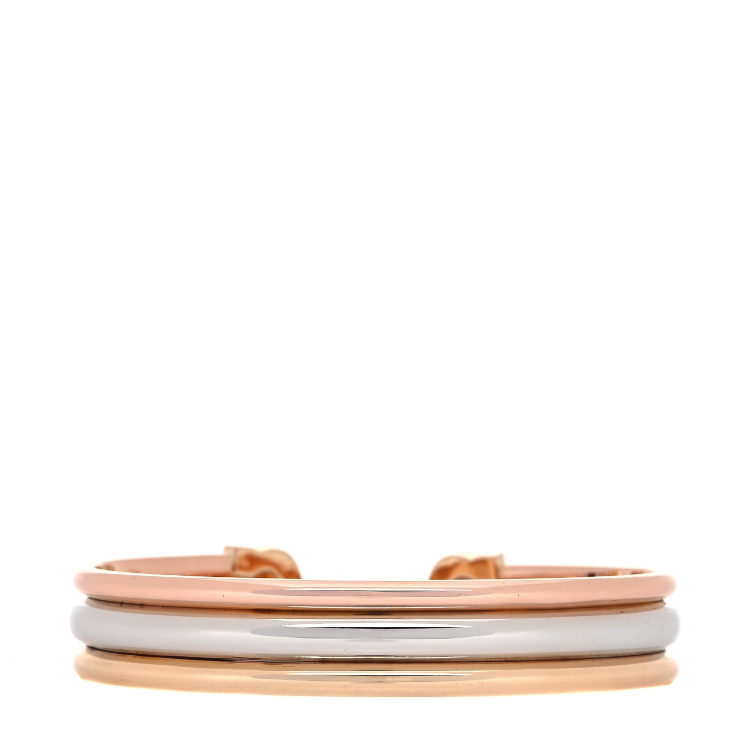 18K Pink Yellow White Gold Trinity De Cartier Cuff Bracelet