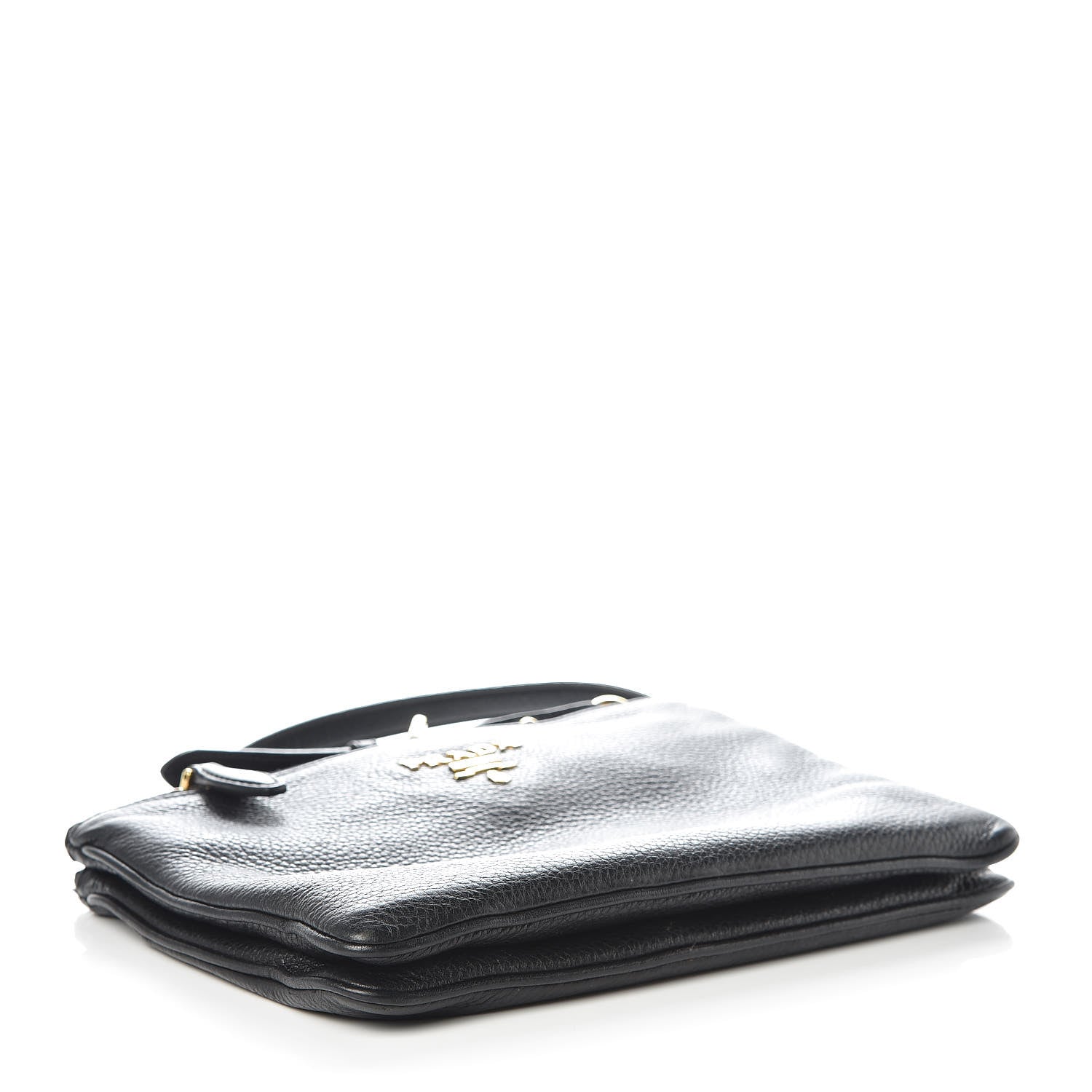 Prada Vitello Phenix Double Zip Crossbody Bag Black 4 of 9