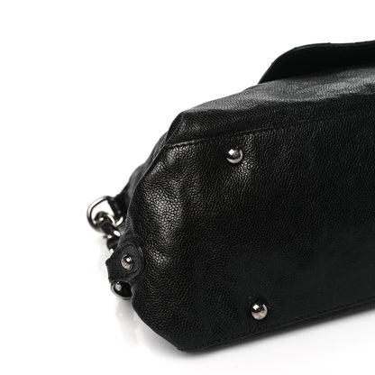 Chanel Glazed Caviar Pocket In The City Shoulder Bag Black 8 of 11