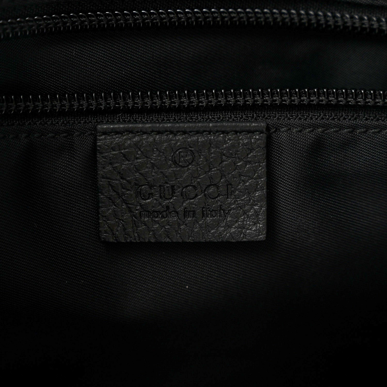 Gucci Nylon Monogram Dollar Calfskin Tote Black 6 of 11