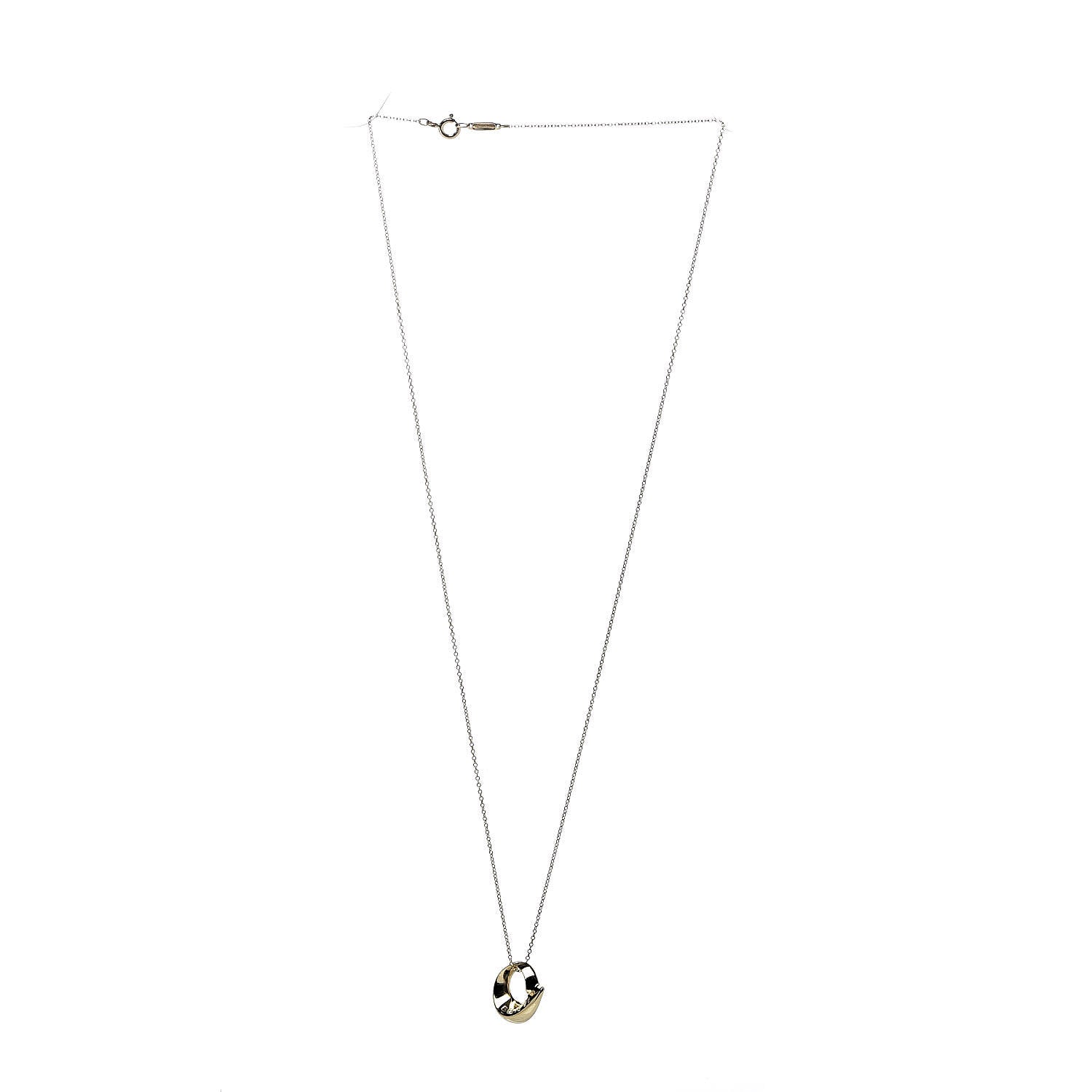 Tiffany 18K Yellow Gold Frank Gehry Believe Pendant Necklace 3 of 8
