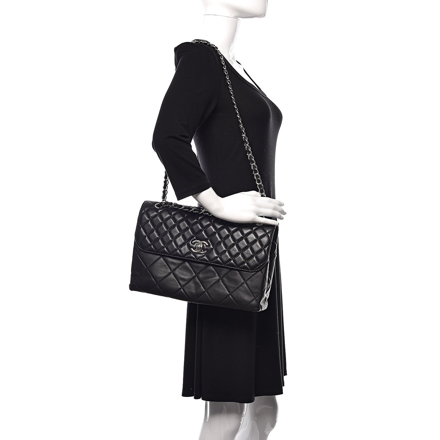 Chanel Calfskin Quilted In The Business Flap Bag Black 2 of 10
